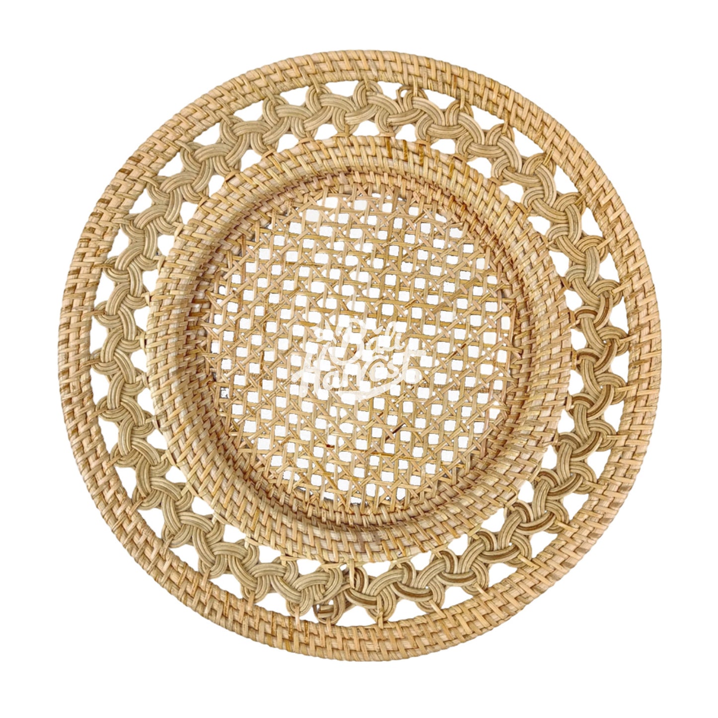 Open Weave Gendis Rattan Charger Plate (Natural)