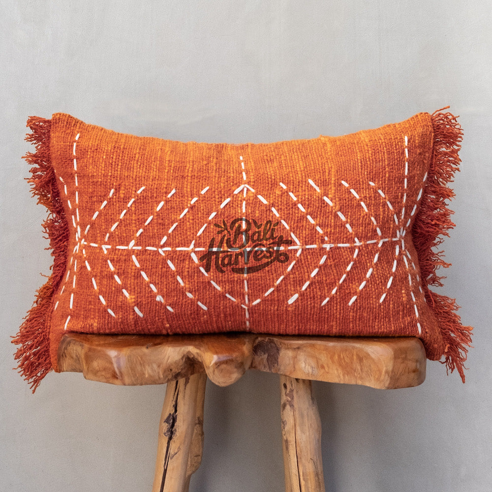 Boho Cushion Cover / Throw Pillow (Brick Arrow Lumbar)