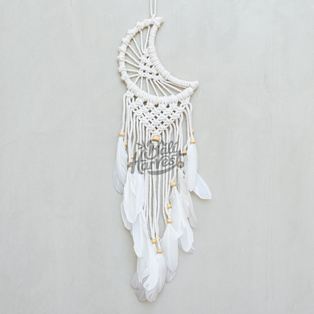 Crochet Macrame Dreamcatcher (Moon)