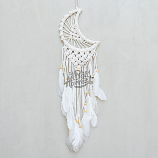 Crochet Macrame Dreamcatcher (Moon)