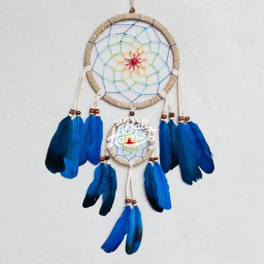 Wall Hanging Dreamcatcher (Webbing Blue)