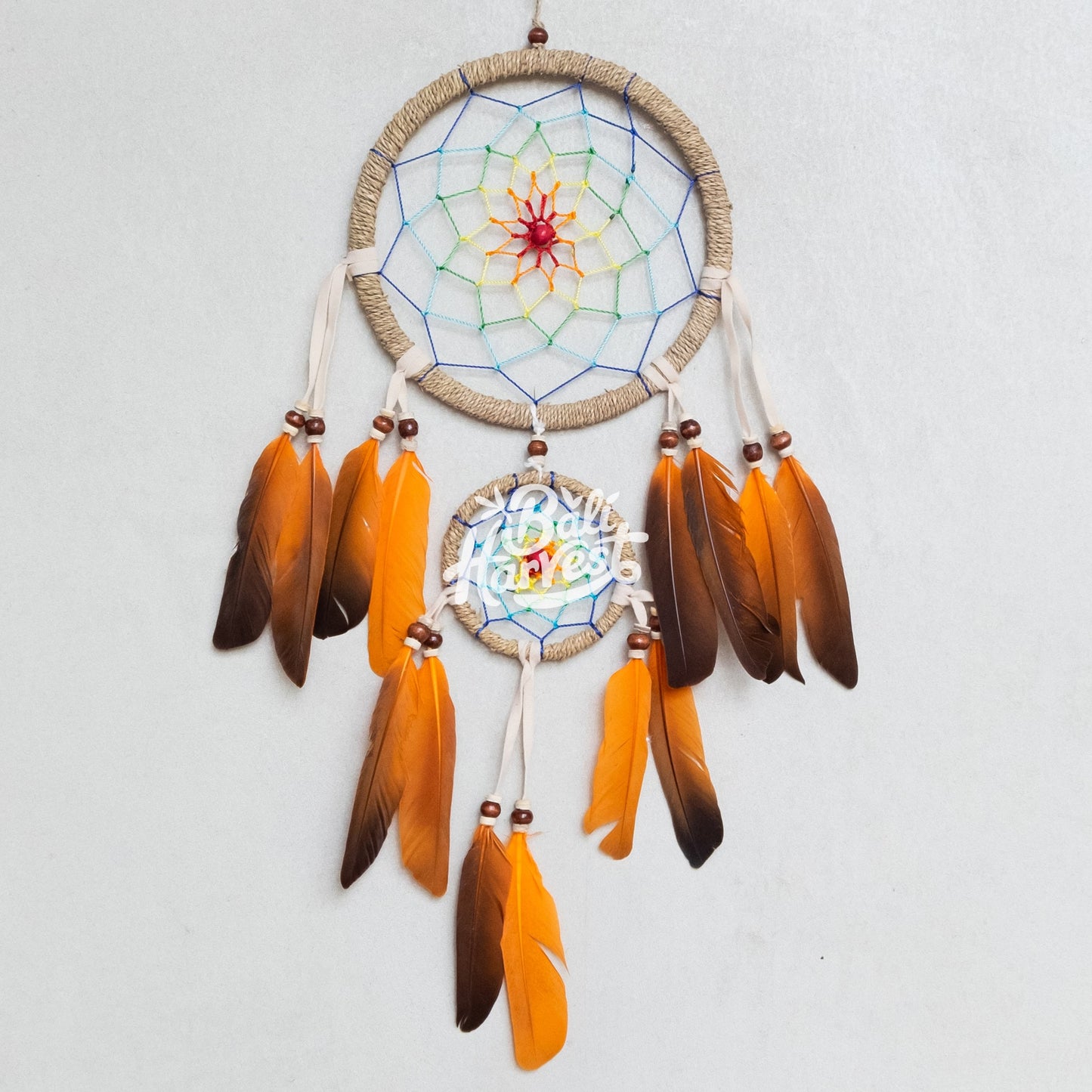 Wall Hanging Dreamcatcher (Webbing Orange)