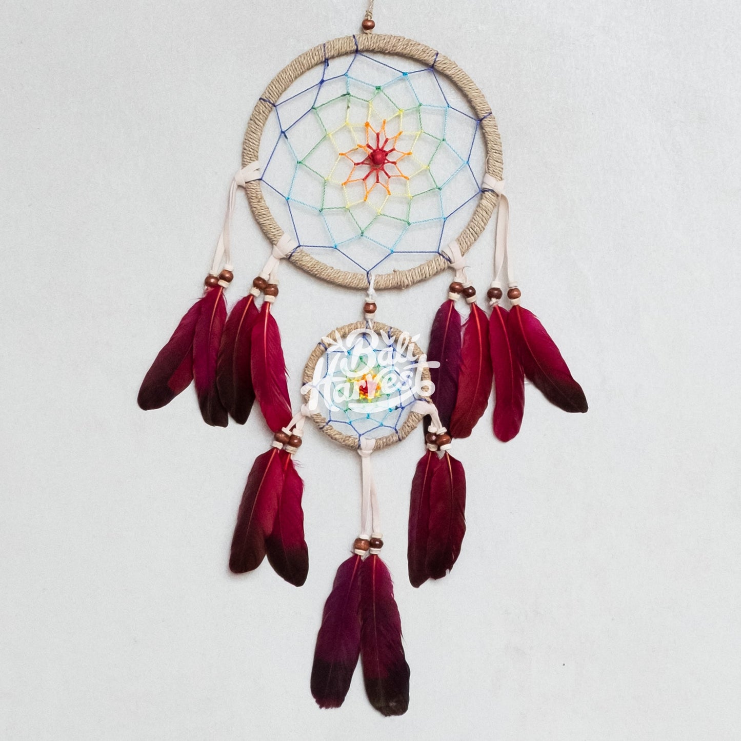 Wall Hanging Dreamcatcher (Webbing Red)