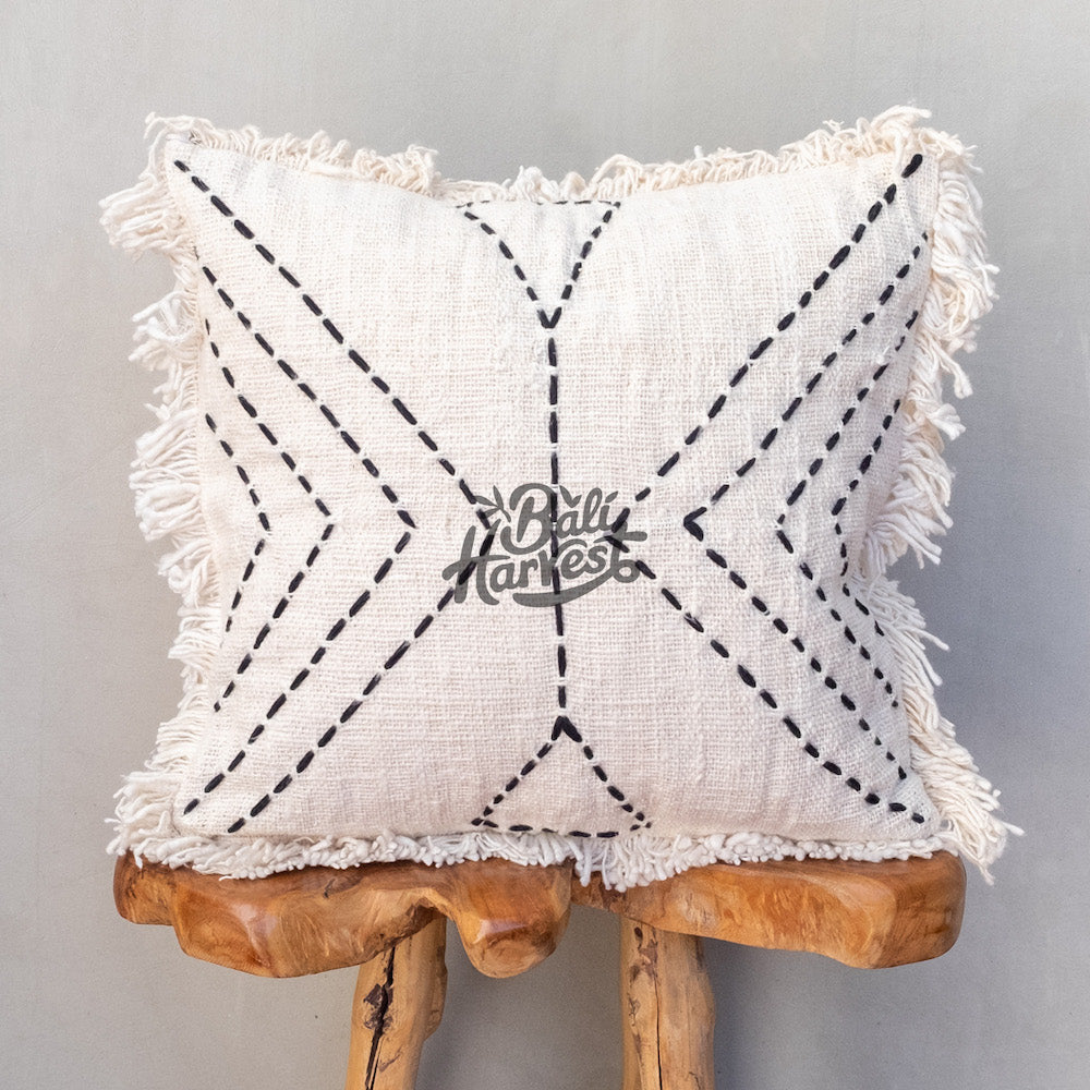 Boho Cushion Cover / Throw Pillow (Geometry Fringe)