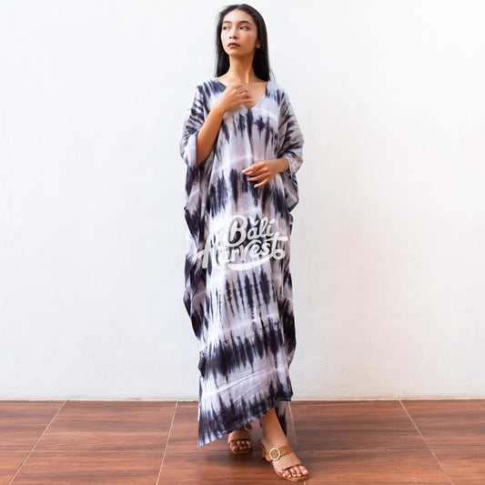 Tie Dye Kaftan Resort Dress (Layer Black)