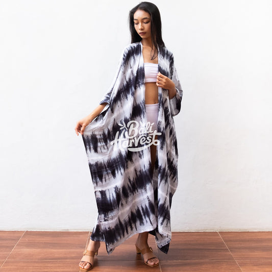 Tie Dye Kimono Cover Up (Layer Black)