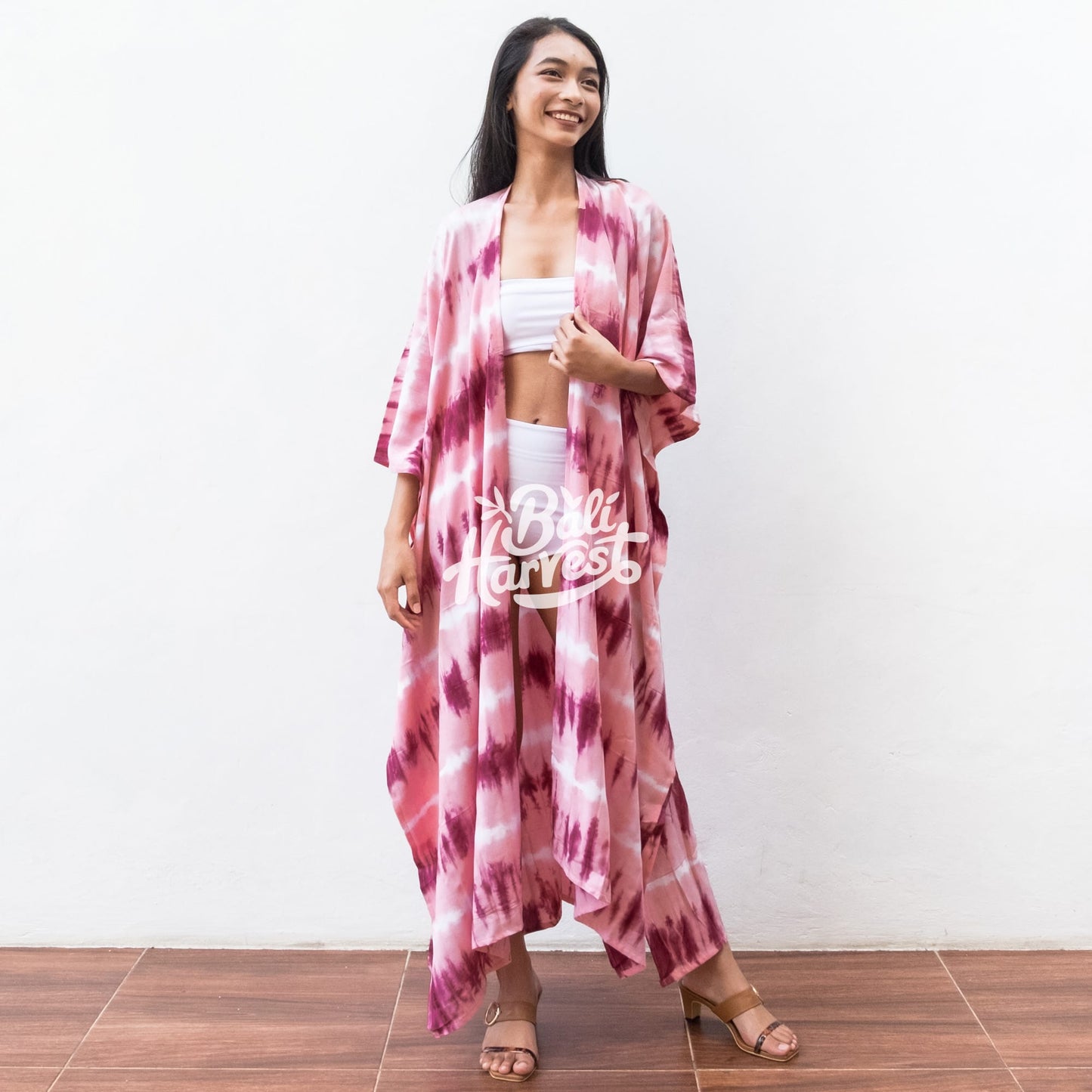 Tie Dye Kimono Cover Up (Layer Pink)