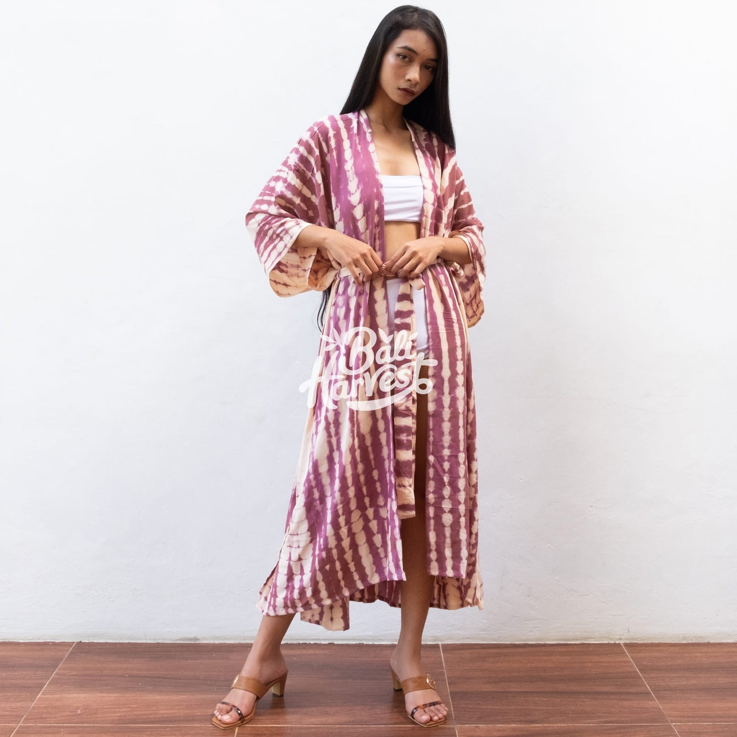 Tie Dye Kimono Cover Up (Plum)