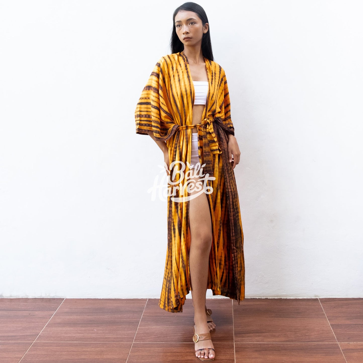 Tie Dye Kimono Cover Up (Pumpkin)