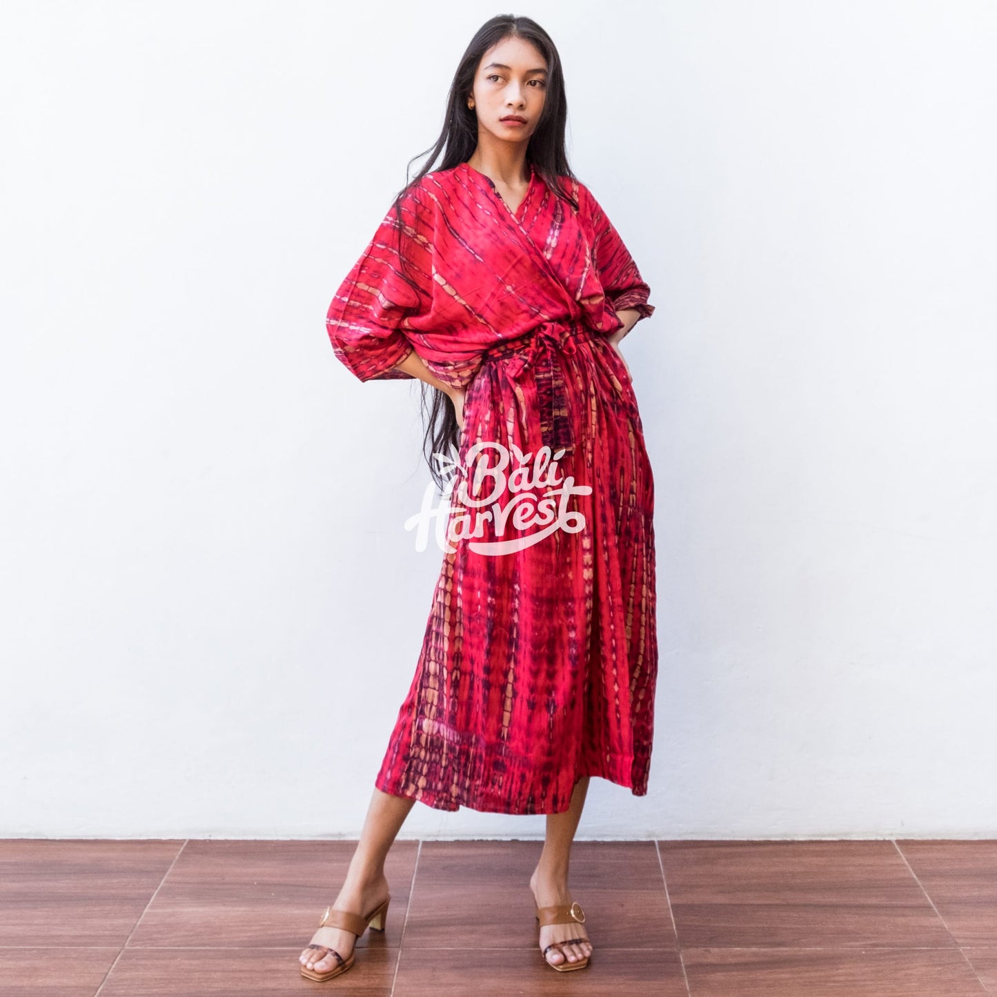 Tie Dye Kimono Cover Up (Red)