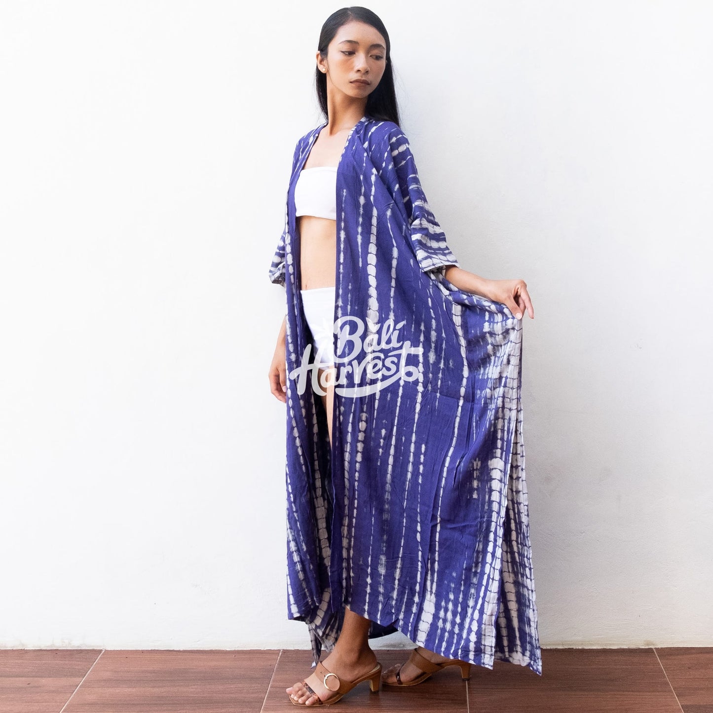 Tie Dye Kimono Cover Up (Violet Blue)