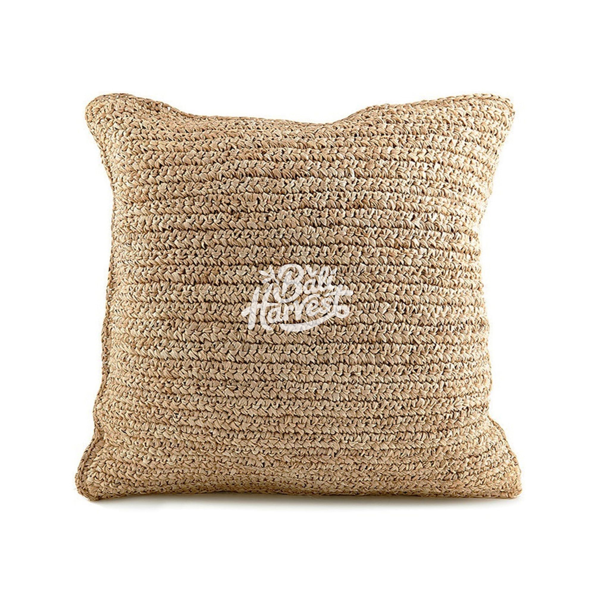Straw Raffia Cushion Cover (Square) – Bali Harvest