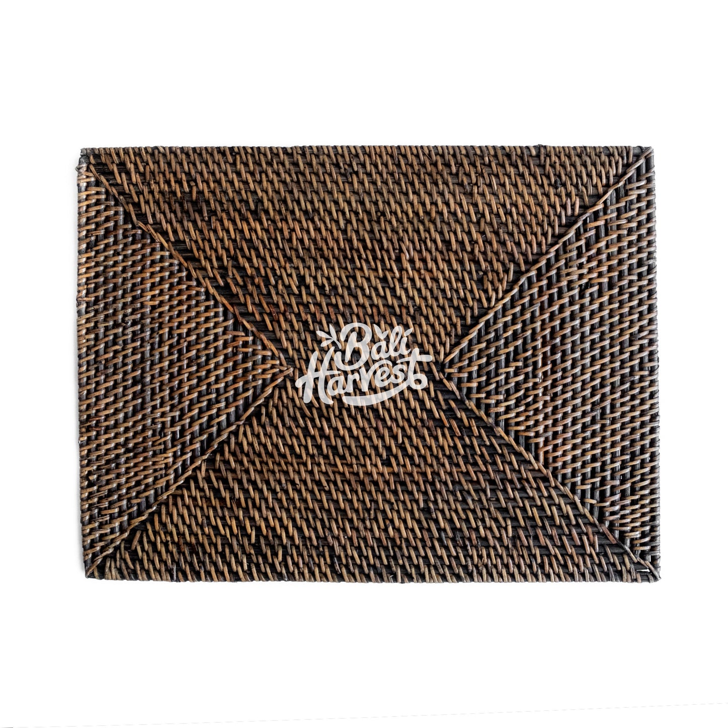 Rectangular Rattan Placemat (Dark Brown)