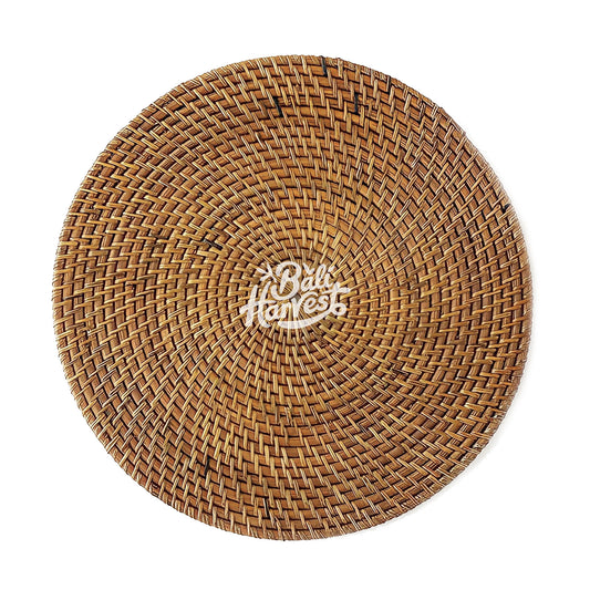 Round Rattan Placemat (Brown)