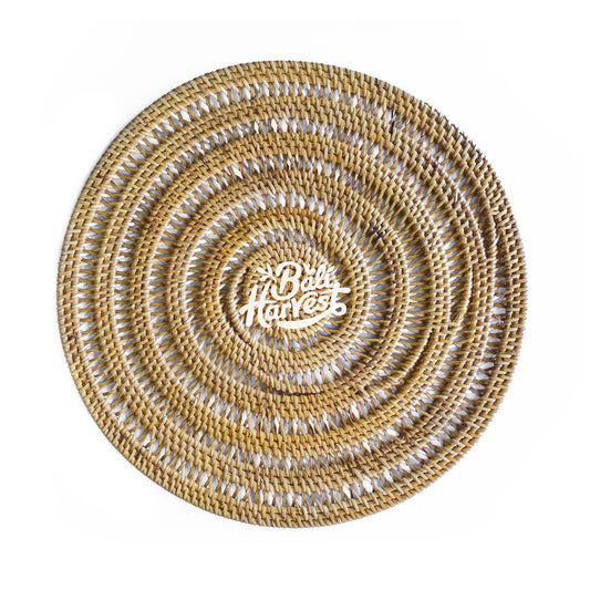 Spiral Rattan Placemat (Brown)