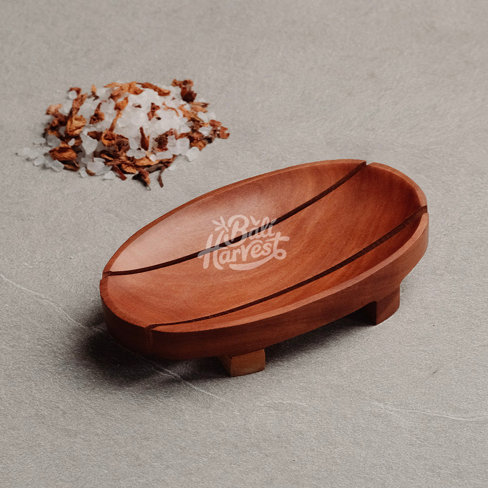 Wooden Bath Soap Dish Holder (Oval)