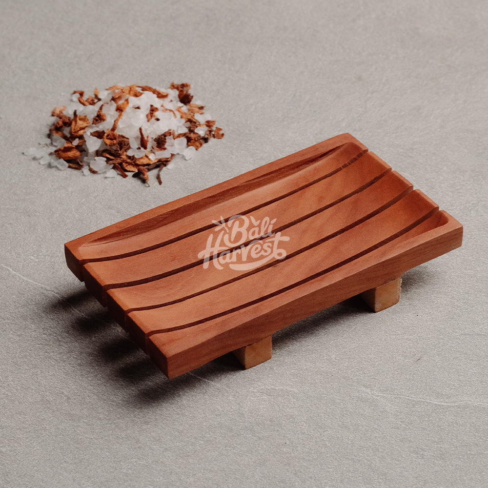 Wooden Bath Soap Dish Holder (Rectangle)