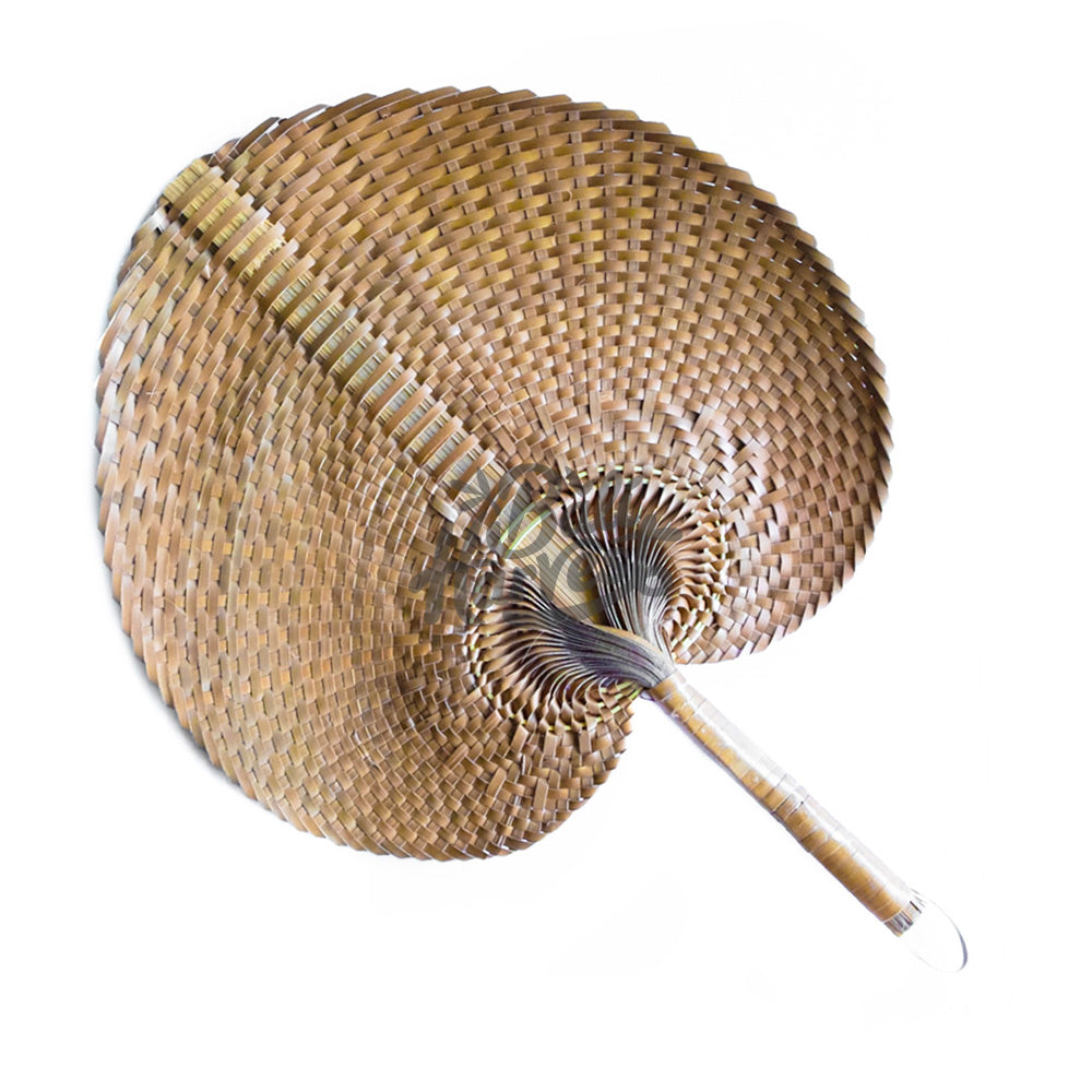 Woven Straw Hand Fan (Brown)