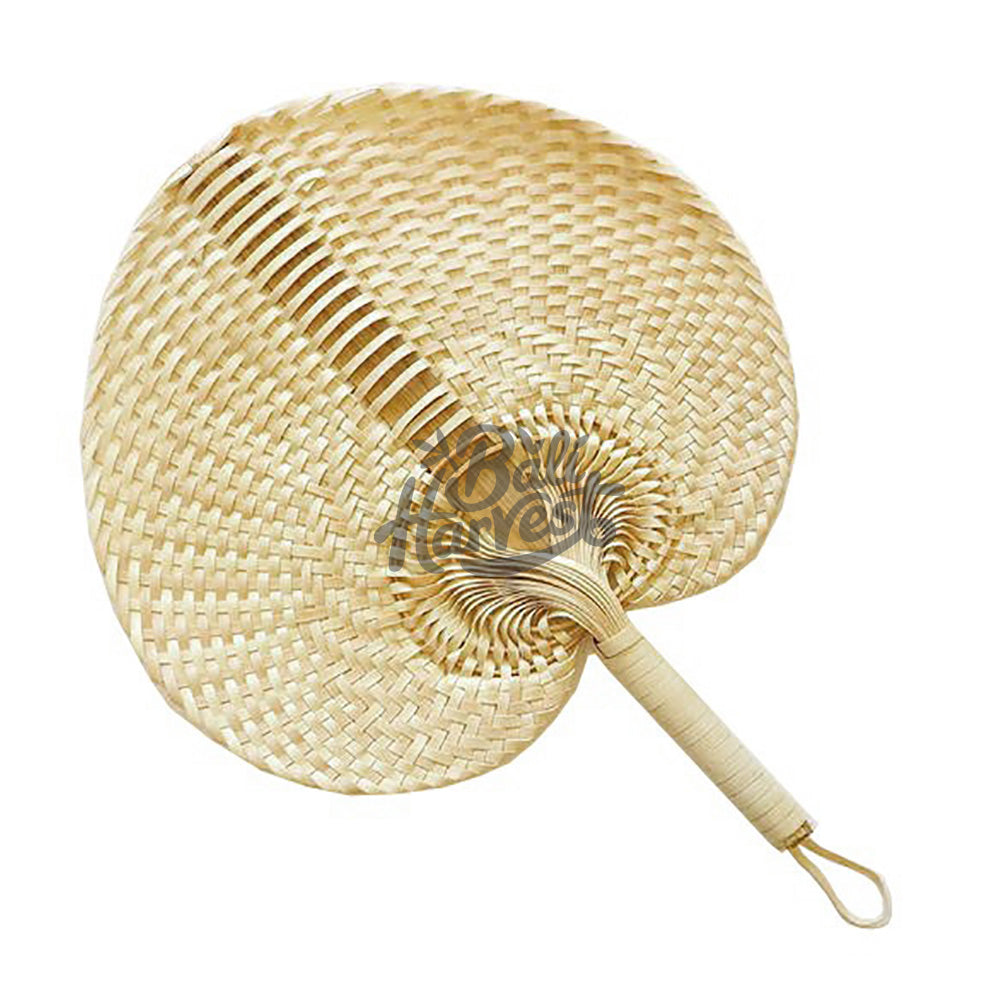 Woven Straw Hand Fan (Natural)