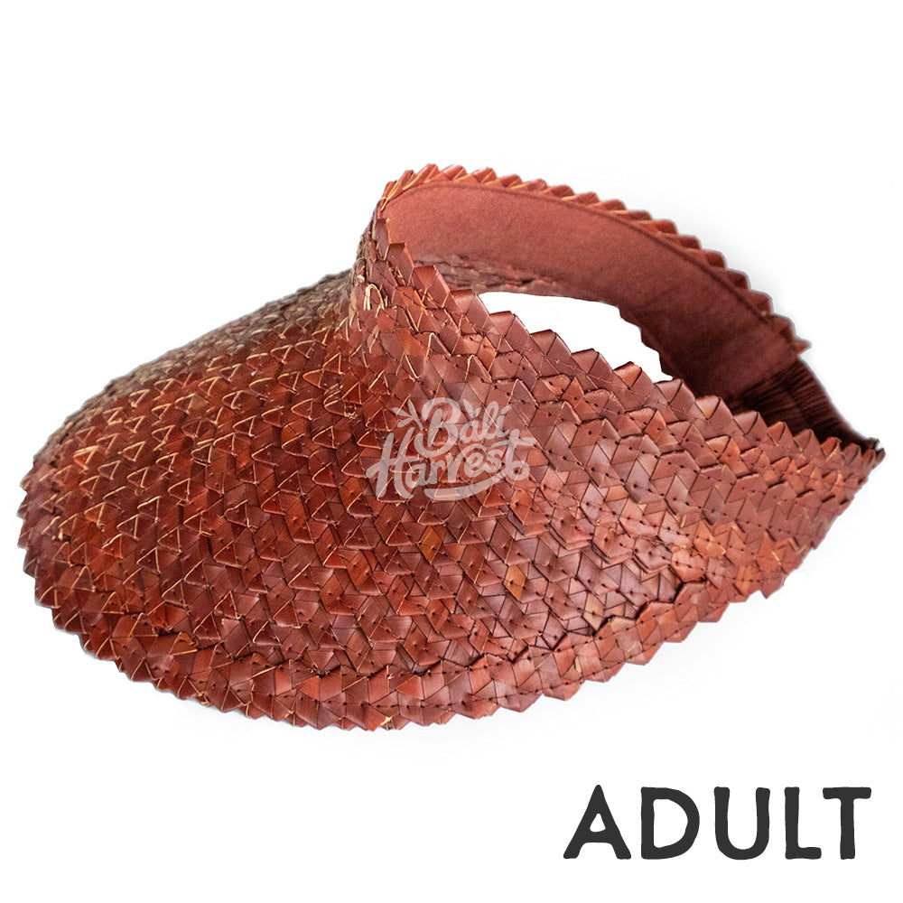 Straw Sun Visor Hat (Adult Rust)