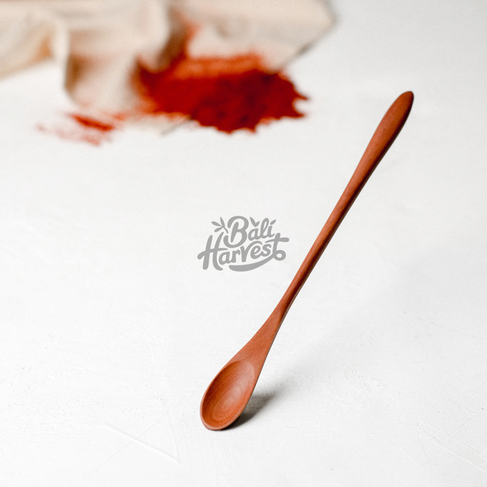 7.9" Long Wooden Spoon (Iced Drink Juice Cocktail Stirrer)