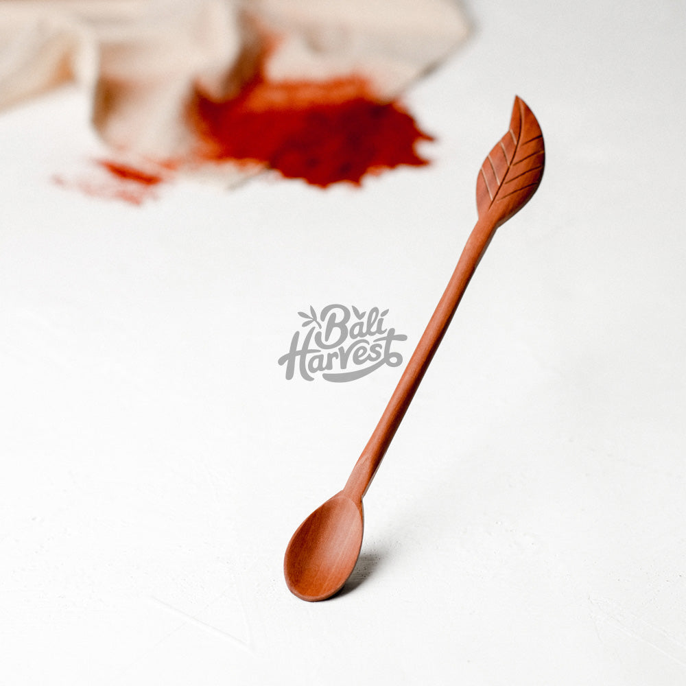 7.9" Long Wooden Spoon (Iced Drink Juice Cocktail Stirrer)