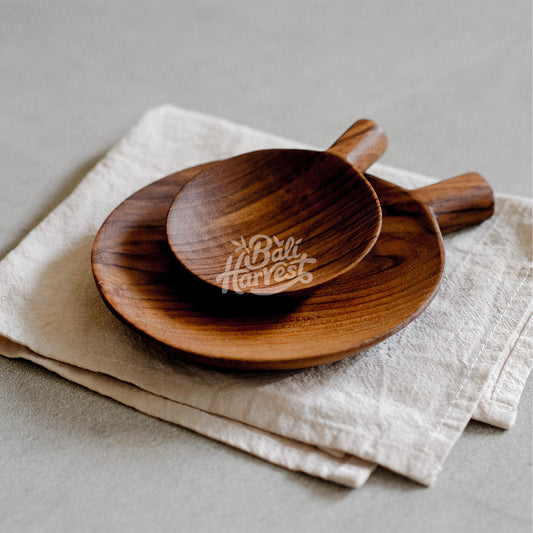 Teak Root Wooden Paddle Plates