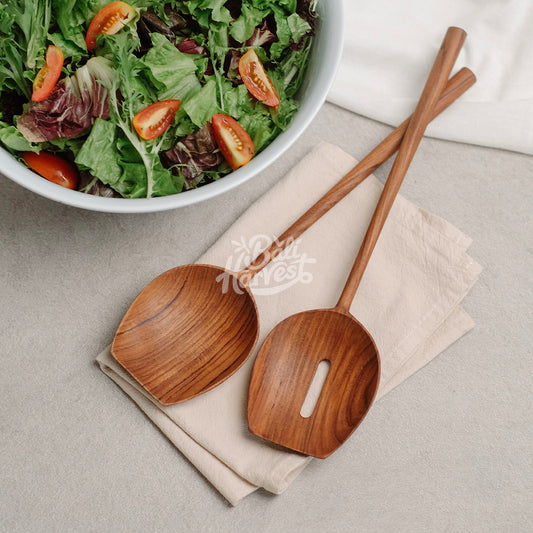 Teak Root Wooden Salad Servers (Design 6)