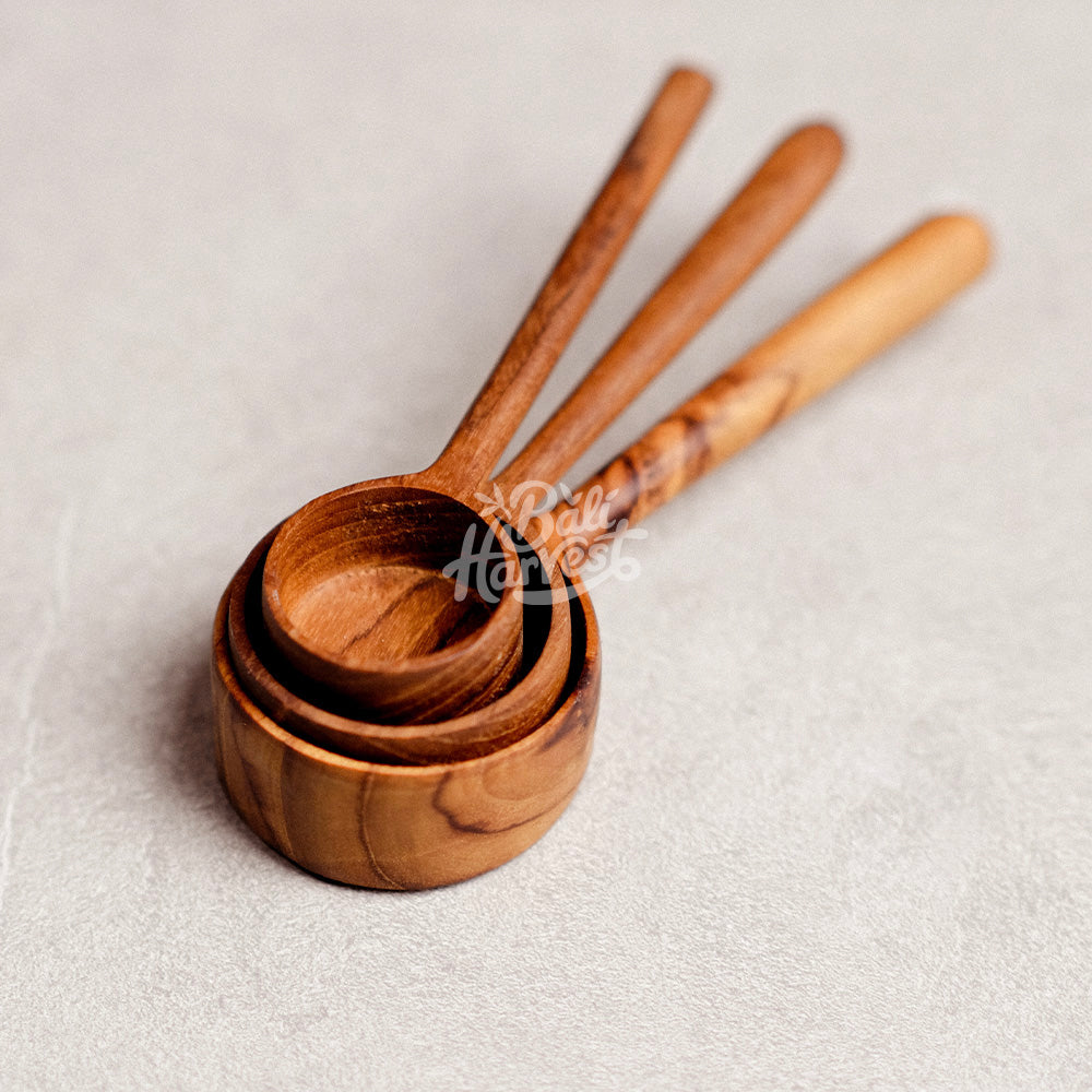 Teak Root Wooden Scoop Set (Design 1)