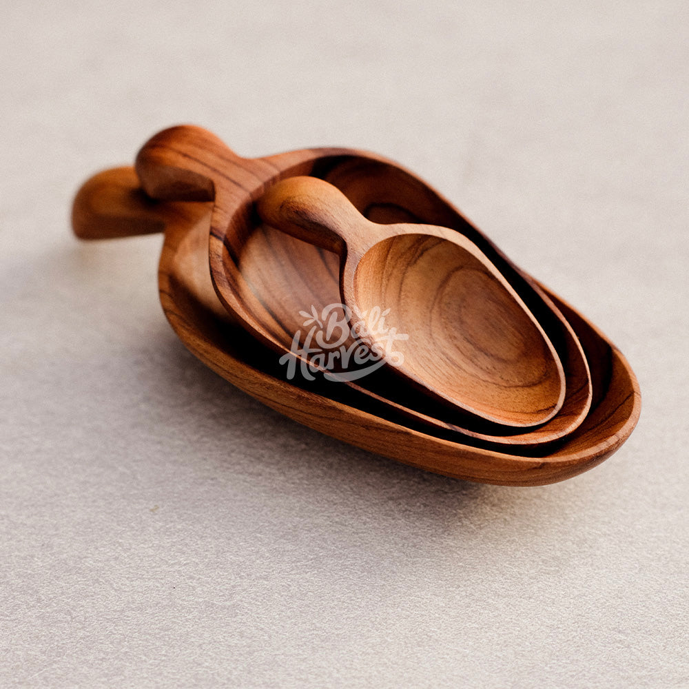 Teak Root Wooden Scoop Set (Design 2)