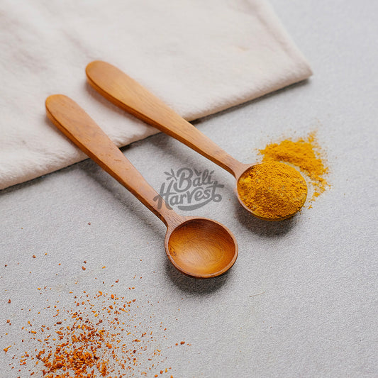 Teak Root Wooden Spoon (Salt Sugar Spice Dessert)
