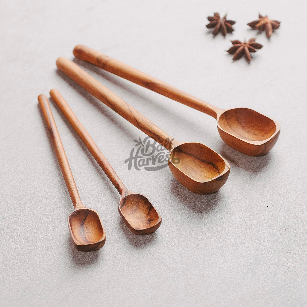 Teak Root Wooden Spoon (Salt Sugar Coffee Tea Cocktail Stirrer)