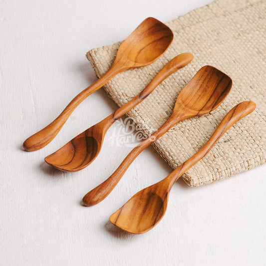 Teak Root Wooden Spoon (Square Bowl Breakfast Cereal)